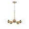 Designers Fountain Knoll 5 Light Mid-Century Brushed Gold with Clear Glass Shades Chandelier For Dining Rooms 95985-BG - alternate 1